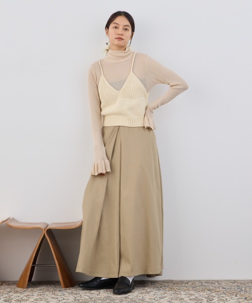 タートルネックフリルニット（ニット/セーター）｜Libra Cue（リブラ