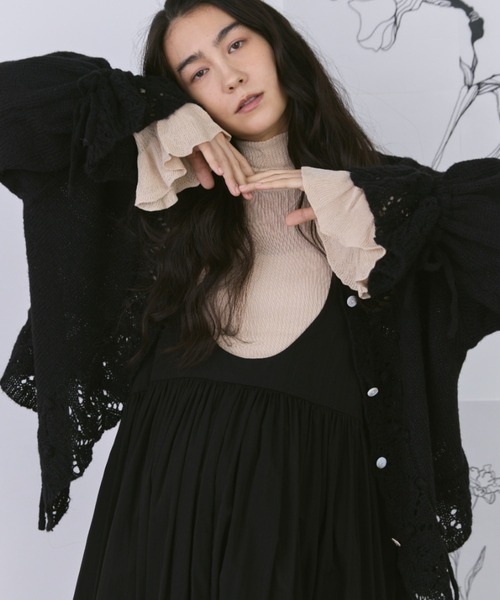 タートルネックフリルニット（ニット/セーター）｜Libra Cue（リブラ