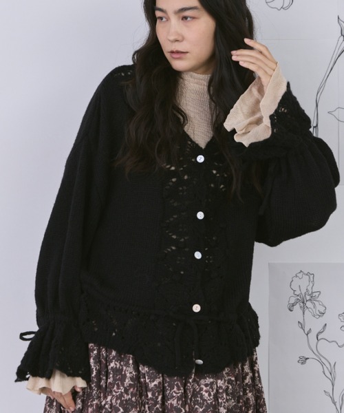 タートルネックフリルニット（ニット/セーター）｜Libra Cue（リブラ