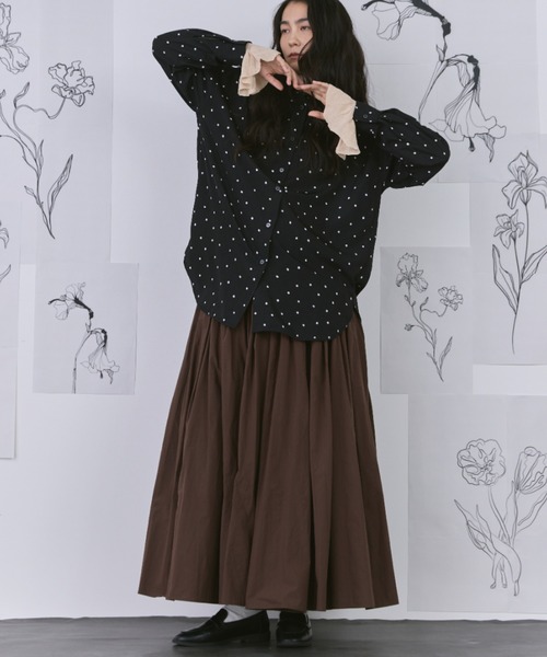 タートルネックフリルニット（ニット/セーター）｜Libra Cue（リブラ