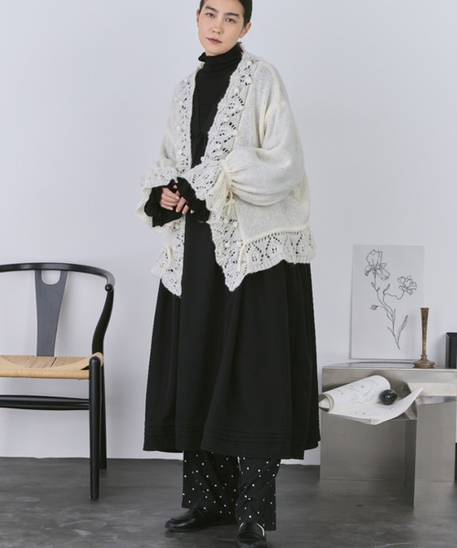 タートルネックフリルニット（ニット/セーター）｜Libra Cue（リブラ