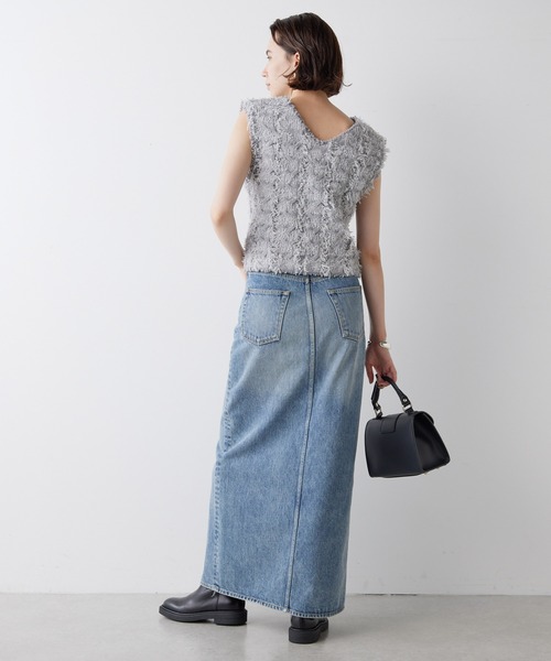 ウィムガゼット ツイードニットベスト　ジレ Whim Gazette(ウィム ガゼット)のツイードニットベスト通販