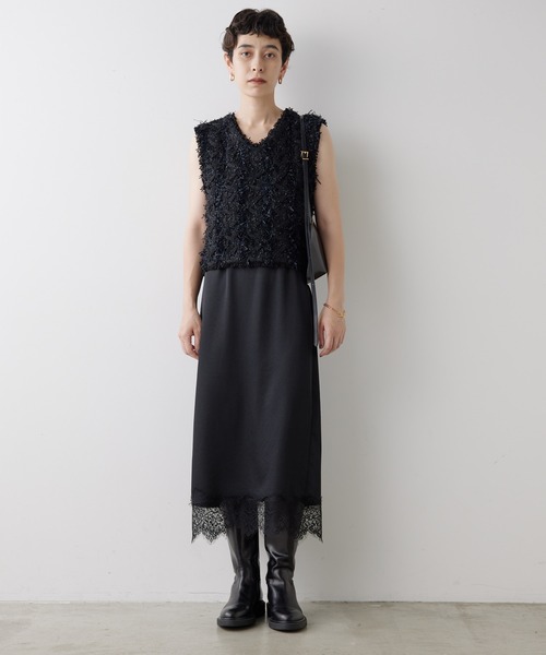 新品 Whim Gazetteツイードニットジレ Whim Gazette｜ツィードニットジレ | Rakuten Fashion(楽天