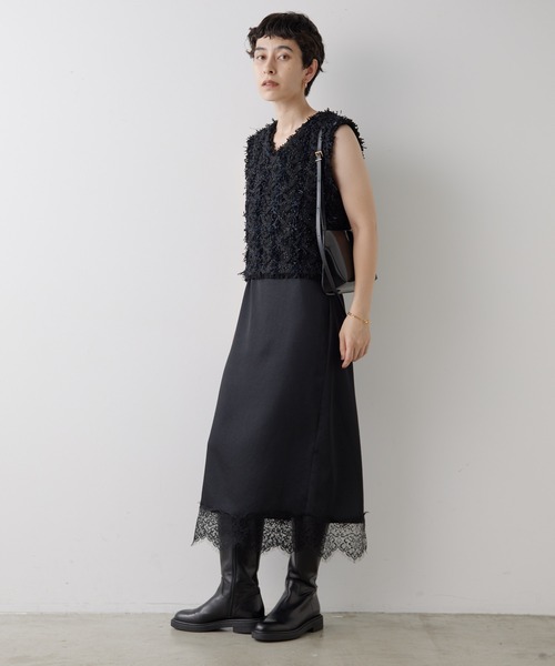 Whim Gazette（ウィムガゼット）の「ツィードニットジレ（ベスト