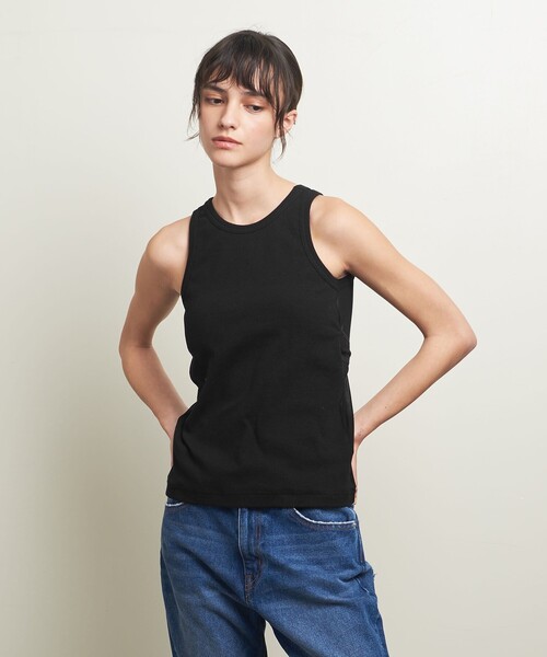 ATTISESSION（アティセッション）の「＜ATTISESSION＞バックメッシュ バックル タンクトップ（タンクトップ・レディース・オフホワイト/ブラック・FREE）」の2枚目の写真
