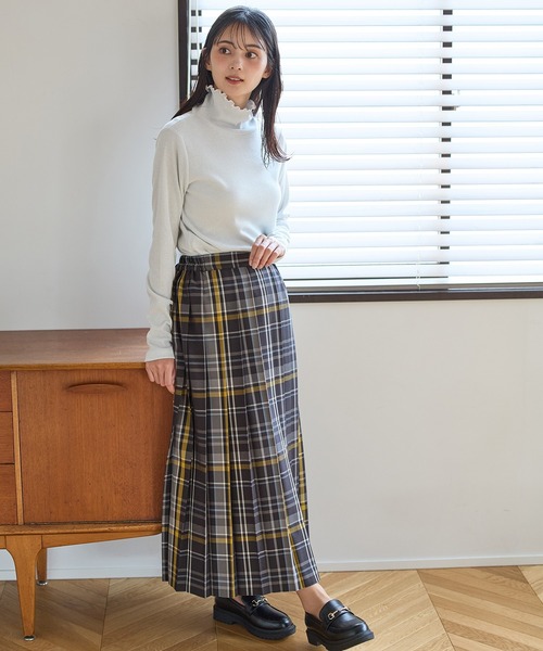 Honeys(ハニーズ)の「プリーツスカート(スカート・レディース・ネイビー系/ブラック系その他/グレー/ブラック/ブラウン系/チャコール・M/S/3L/LL/L)」の12枚目の写真