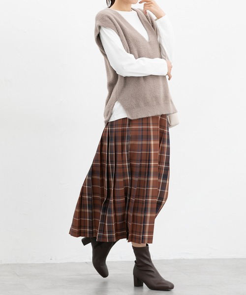 Honeys(ハニーズ)の「プリーツスカート(スカート・レディース・ネイビー系/ブラック系その他/グレー/ブラック/ブラウン系/チャコール・M/S/3L/LL/L)」の16枚目の写真