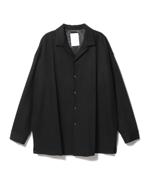 onegravity（ワングラビティ）の「onegravity / プリーツオーバーレイヤーシャツ（シャツ/ブラウス・メンズ・ブラック・LARGE/MEDIUM）」の4枚目の写真