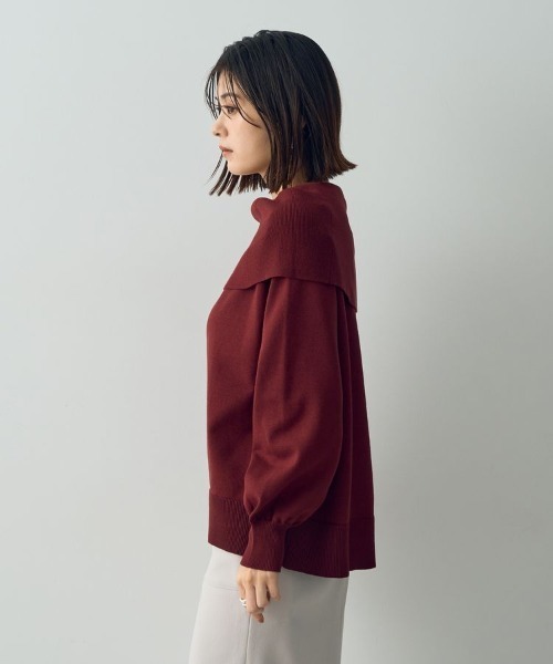 YECCA VECCA(イェッカヴェッカ)の「オフショルニット(ニット/セーター・レディース・ベージュ/レッド/ブラック/グリーン・FREE)」の13枚目の写真