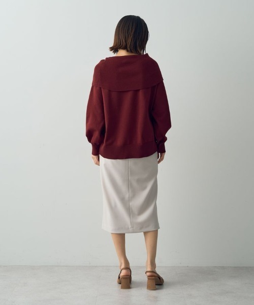 YECCA VECCA(イェッカヴェッカ)の「オフショルニット(ニット/セーター・レディース・ベージュ/レッド/ブラック/グリーン・FREE)」の16枚目の写真