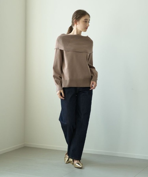 YECCA VECCA(イェッカヴェッカ)の「オフショルニット(ニット/セーター・レディース・ベージュ/レッド/ブラック/グリーン・FREE)」の22枚目の写真