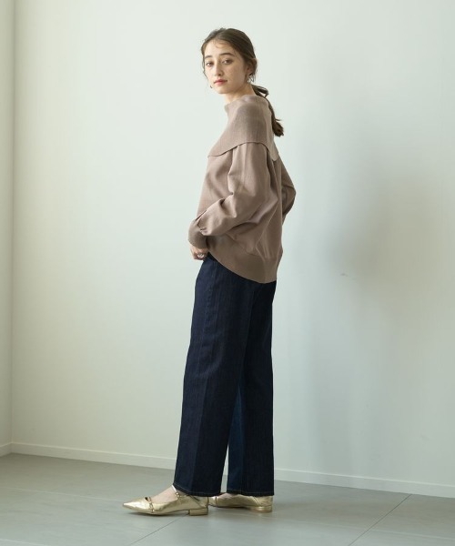 YECCA VECCA(イェッカヴェッカ)の「オフショルニット(ニット/セーター・レディース・ベージュ/レッド/ブラック/グリーン・FREE)」の7枚目の写真