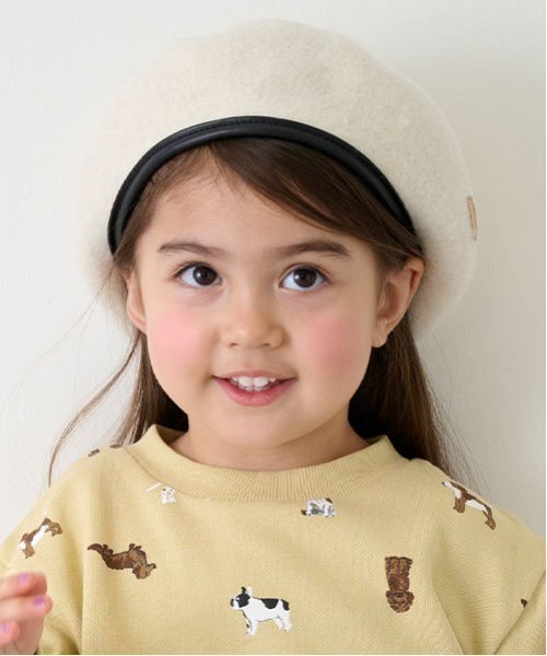 petit main(プティマイン)の「ベレー帽(ハンチング/ベレー帽・キッズ・モカ/アイボリー/ブラック・50cm/52cm/54cm)」の18枚目の写真