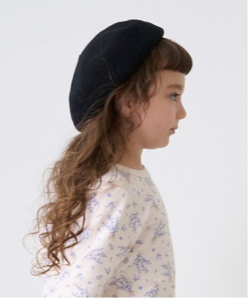 petit main(プティマイン)の「ベレー帽(ハンチング/ベレー帽・キッズ・モカ/アイボリー/ブラック・50cm/52cm/54cm)」の4枚目の写真