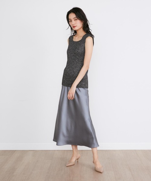 Luftrobe（ルフトローブ）の「META-TEX ラメグリッターノースリーブニット（ニット/セーター・レディース・シルバー/ゴールド・9号）」の13枚目の写真