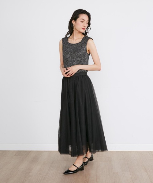 Luftrobe（ルフトローブ）の「META-TEX ラメグリッターノースリーブニット（ニット/セーター・レディース・シルバー/ゴールド・9号）」の11枚目の写真