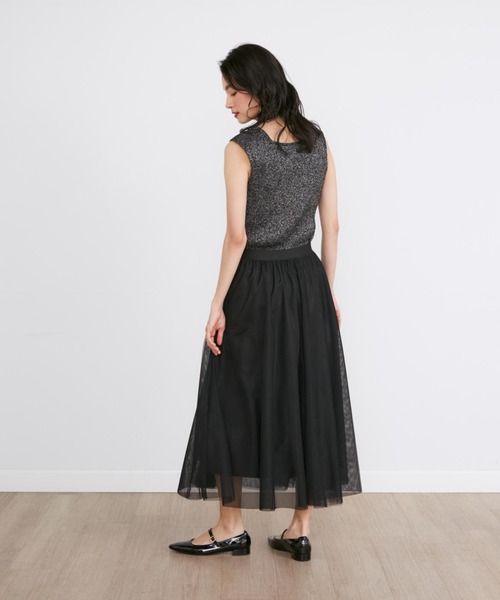 Luftrobe（ルフトローブ）の「META-TEX ラメグリッターノースリーブニット（ニット/セーター・レディース・シルバー/ゴールド・9号）」の9枚目の写真