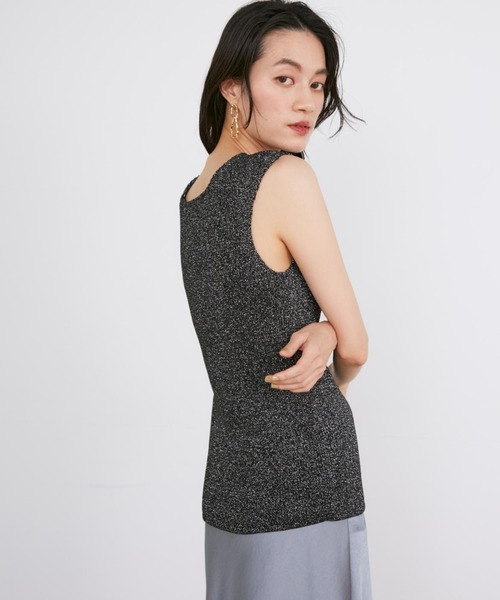 Luftrobe（ルフトローブ）の「META-TEX ラメグリッターノースリーブニット（ニット/セーター・レディース・シルバー/ゴールド・9号）」の6枚目の写真