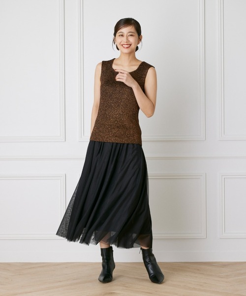 Luftrobe（ルフトローブ）の「META-TEX ラメグリッターノースリーブニット（ニット/セーター・レディース・シルバー/ゴールド・9号）」の15枚目の写真