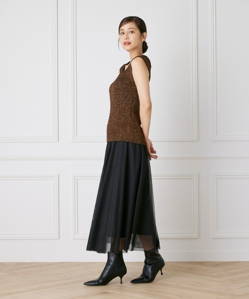 Luftrobe（ルフトローブ）の「META-TEX ラメグリッターノースリーブニット（ニット/セーター・レディース・シルバー/ゴールド・9号）」の17枚目の写真