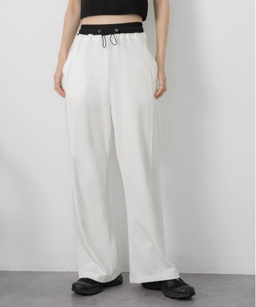 ad thie（アドティエ）の「ダブルウエスト スウェットパンツ（スウェットパンツ・レディース・ブラック/オフホワイト/杢グレー/ベージュ・FREE）」の17枚目の写真