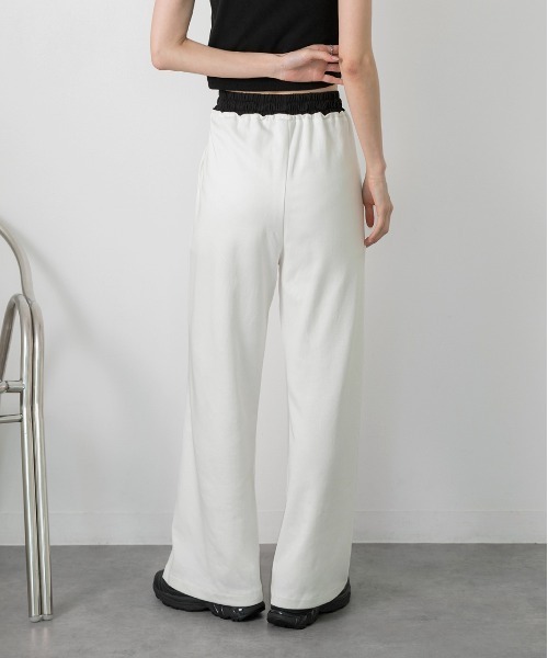 ad thie（アドティエ）の「ダブルウエスト スウェットパンツ（スウェットパンツ・レディース・ブラック/オフホワイト/杢グレー/ベージュ・FREE）」の16枚目の写真