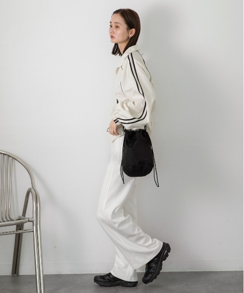 ad thie（アドティエ）の「ダブルウエスト スウェットパンツ（スウェットパンツ・レディース・ブラック/オフホワイト/杢グレー/ベージュ・FREE）」の13枚目の写真