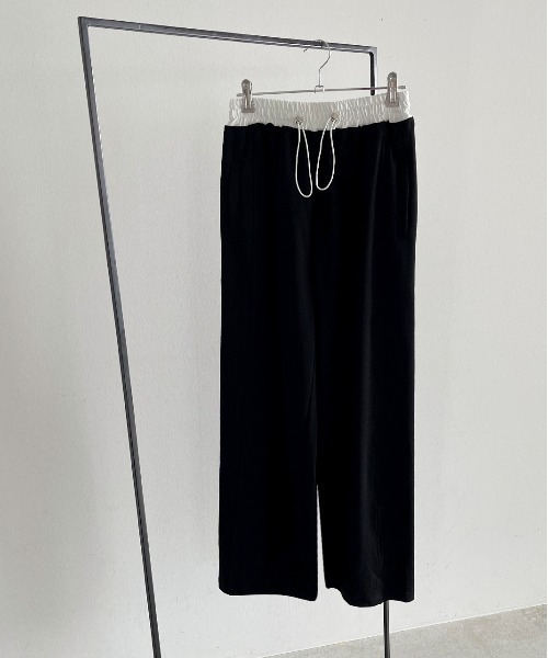 ad thie（アドティエ）の「ダブルウエスト スウェットパンツ（スウェットパンツ・レディース・ブラック/オフホワイト/杢グレー/ベージュ・FREE）」の22枚目の写真