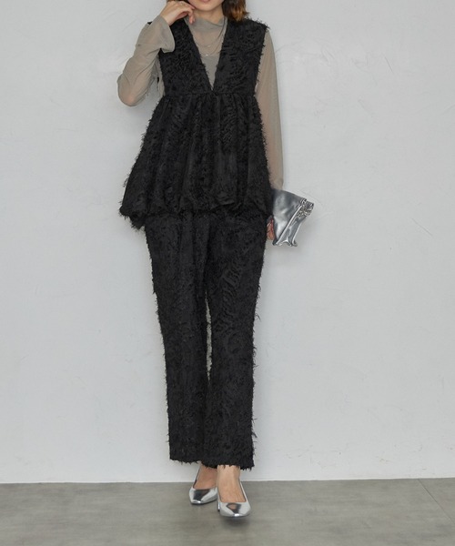 フリンジジャガードジャケット+フリンジジャガードパンツ フリンジジャガードパンツ｜J'aDoRe JUN ONLINE OUTLET