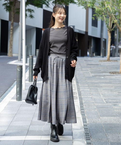 GLOBAL WORK Smile Seed Store（グローバルワーク スマイルシードストア）の「ギャザーフレアイージーパンツ/116011（その他パンツ・レディース・グレー系その他/グレー系その他4/グレー系その他3/グレー系その他2/ブラック・LARGE/MEDIUM/X-LARGE/SMALL）」の4枚目の写真