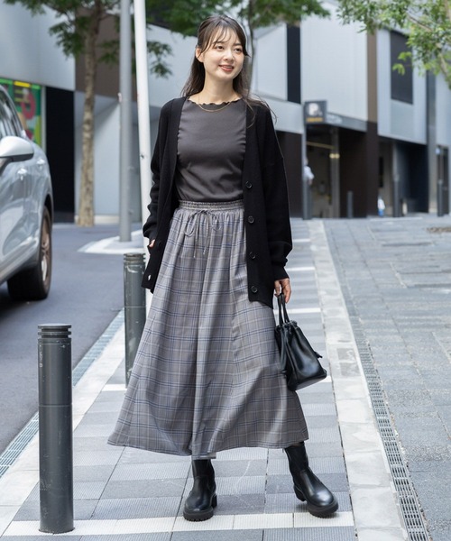 GLOBAL WORK Smile Seed Store（グローバルワーク スマイルシードストア）の「ギャザーフレアイージーパンツ/116011（その他パンツ・レディース・グレー系その他/グレー系その他4/グレー系その他3/グレー系その他2/ブラック・LARGE/MEDIUM/X-LARGE/SMALL）」の7枚目の写真