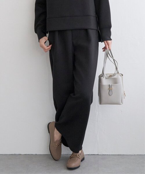 ikka（イッカ）の「【洗濯機で洗える／親子コーデ】GOKU楽ダンボールワイドパンツ（その他パンツ・レディース・ベージュ/モカ/ダークグリーン/ブラック・M/L/S）」の16枚目の写真