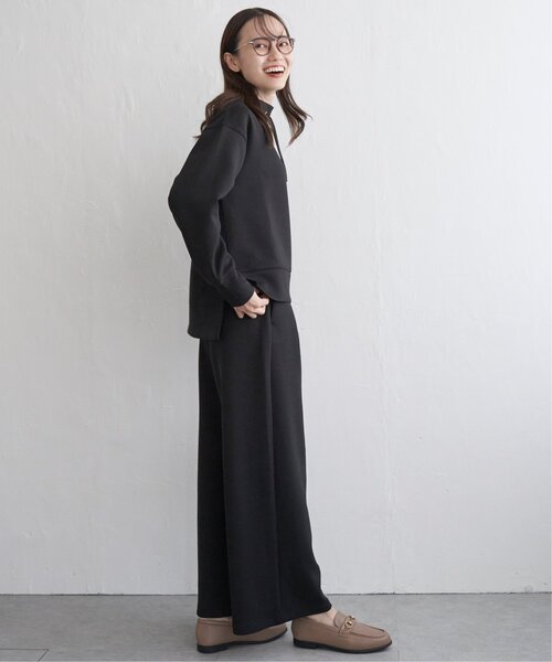 ikka（イッカ）の「【洗濯機で洗える／親子コーデ】GOKU楽ダンボールワイドパンツ（その他パンツ・レディース・ベージュ/モカ/ダークグリーン/ブラック・M/L/S）」の14枚目の写真