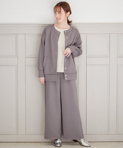 ikka（イッカ）の「【洗濯機で洗える／親子コーデ】GOKU楽ダンボールワイドパンツ（その他パンツ・レディース・ベージュ/モカ/ダークグリーン/ブラック・M/L/S）」の10枚目の写真