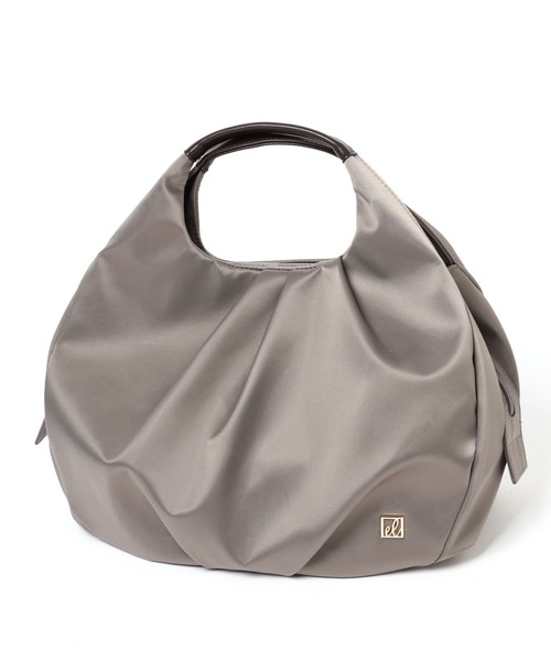 Elura(エルーラ)の「撥水 2WAYショルダーバッグ ナイロン ラウンド ショルダー 丸い/139295(ハンドバッグ・レディース・グレイッシュベージュ/ブラック・ONE SIZE)」の7枚目の写真