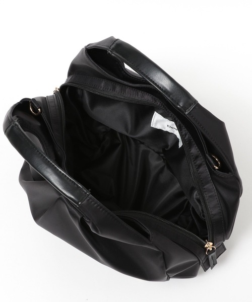 Elura(エルーラ)の「撥水 2WAYショルダーバッグ ナイロン ラウンド ショルダー 丸い/139295(ハンドバッグ・レディース・グレイッシュベージュ/ブラック・ONE SIZE)」の20枚目の写真