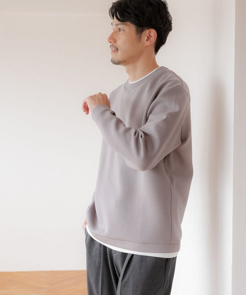 GLOBAL WORK(グローバルワーク)の「ライトクッションクルーレイヤー/116248(スウェット・メンズ・ミント/チャコール/ブルー/グレー系2/ブラック/グリーン/ライトグレー/ネイビー・SMALL/MEDIUM/X-LARGE/LARGE)」の4枚目の写真