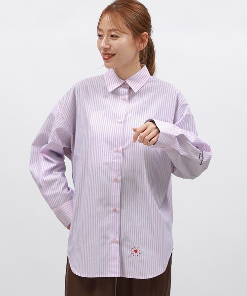 セール】刺繍オーバーサイズシャツ / 145411（シャツ/ブラウス