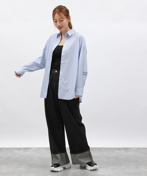 LAKOLE（ラコレ）の「刺繍オーバーサイズシャツ / 145411（シャツ