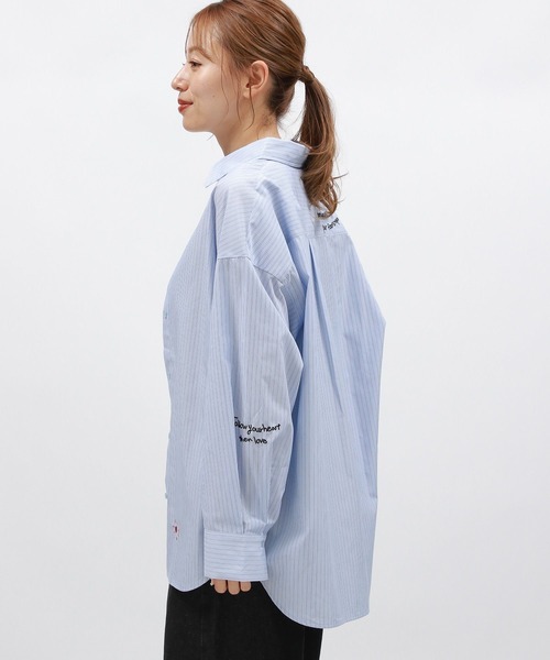 ☆ラッテ☆ セール】刺繍オーバーサイズシャツ / 145411（シャツ/ブラウス