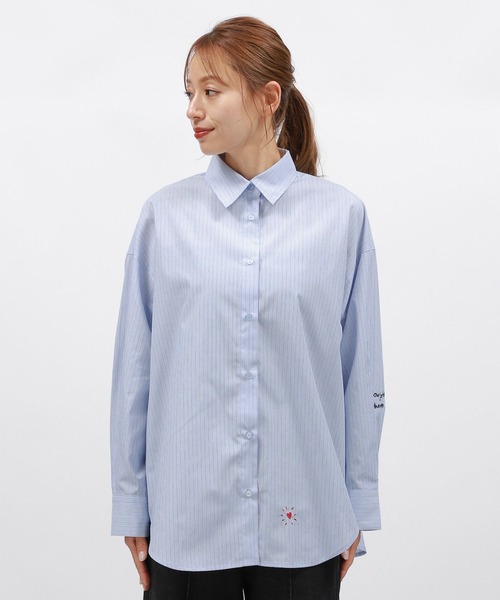 LAKOLE（ラコレ）の「刺繍オーバーサイズシャツ / 145411（シャツ/ブラウス・レディース・ライトブルー/ブルー/ピンク・FREE）」の21枚目の写真