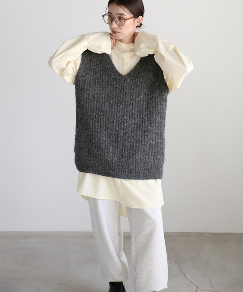 セール】モヘアタッチオーバーサイズベスト（ベスト）｜select MOCA