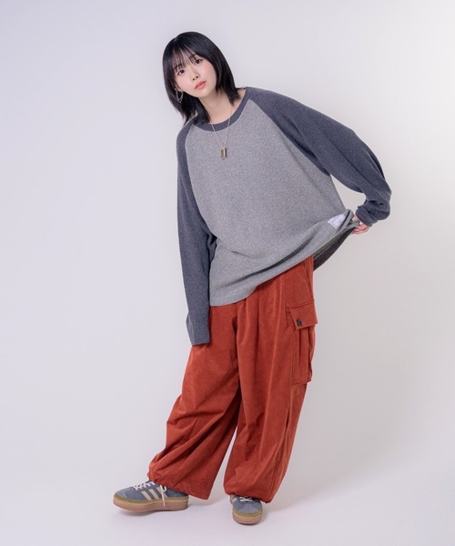 EFFECTEN(エフェクテン)の「【EFFECTEN】Raglan Knit Pullover(ニット/セーター・メンズ・アッシュグレー/ラベンダー・FREE)」の10枚目の写真