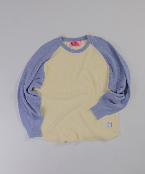 EFFECTEN(エフェクテン)の「【EFFECTEN】Raglan Knit Pullover(ニット/セーター・メンズ・アッシュグレー/ラベンダー・FREE)」の8枚目の写真