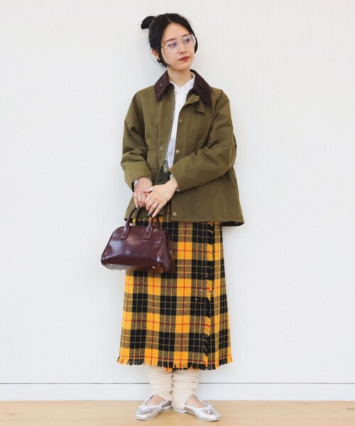 BEAMS BOY(ビームスボーイ)の「ハリスツイード フリンジ スカート 24AW(スカート・レディース・グレー/イエロー・1/2)」の8枚目の写真