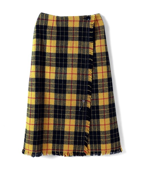 BEAMS BOY(ビームスボーイ)の「ハリスツイード フリンジ スカート 24AW(スカート・レディース・グレー/イエロー・1/2)」の12枚目の写真