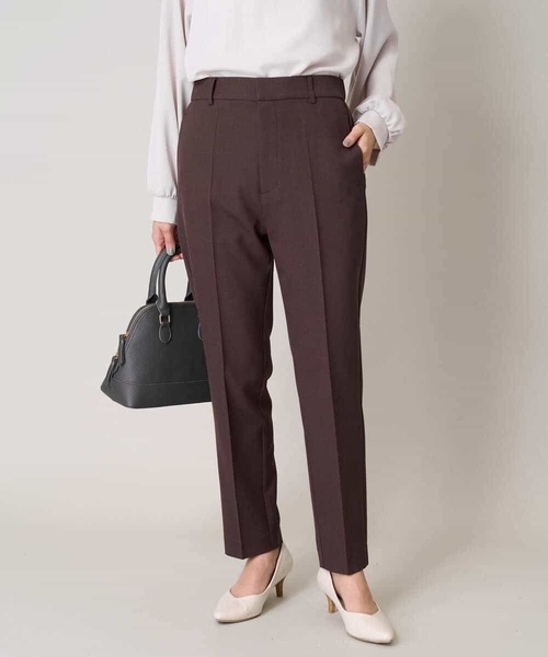 【洗える/イージーケア/UVカット/ストレッチ】スカルノテックステーパードパンツ（その他パンツ）｜a.v.v（アーヴェヴェ） 6,441円