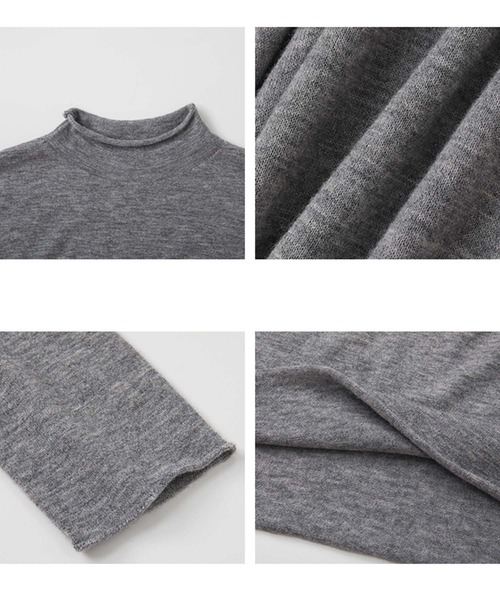 Fano Studios(ファノ ストゥディオズ)の「モックネック ウールニットトップス FQ24S163【Fano Studios】(Tシャツ/カットソー・レディース・グレー・L/M/S)」の12枚目の写真