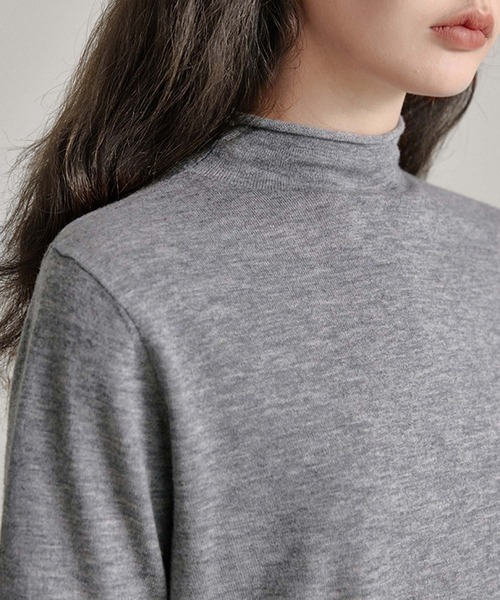 Fano Studios(ファノ ストゥディオズ)の「モックネック ウールニットトップス FQ24S163【Fano Studios】(Tシャツ/カットソー・レディース・グレー・L/M/S)」の9枚目の写真