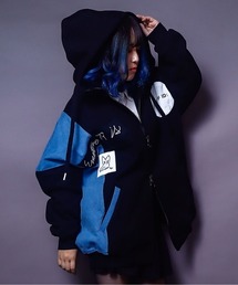 AFYF | AFYF DENIM MIX PARKA/ビッグシルエット デニムミックス パーカー(パーカー)